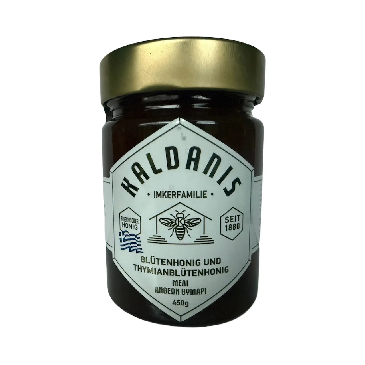 Griechischer Honig Thymianhonig im Glas 450g Imkerei Kaldanis