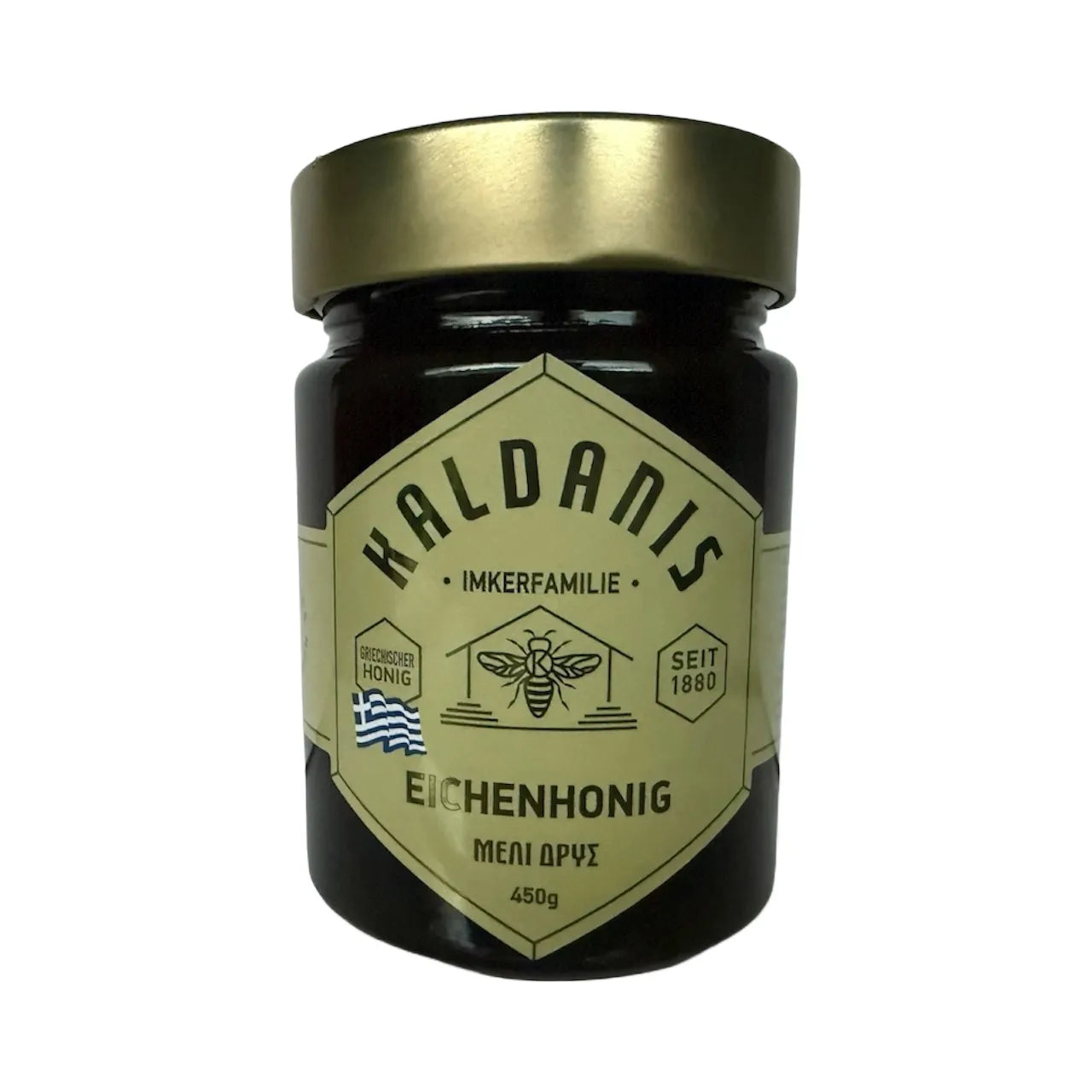 Griechischer Honig Eichenhonig im Glas 450g Imkerei Kaldanis