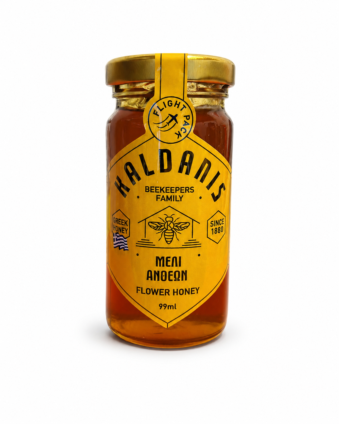 Glas Orangenhonig 99 ml aus der Geschenkbox von Kaldanis